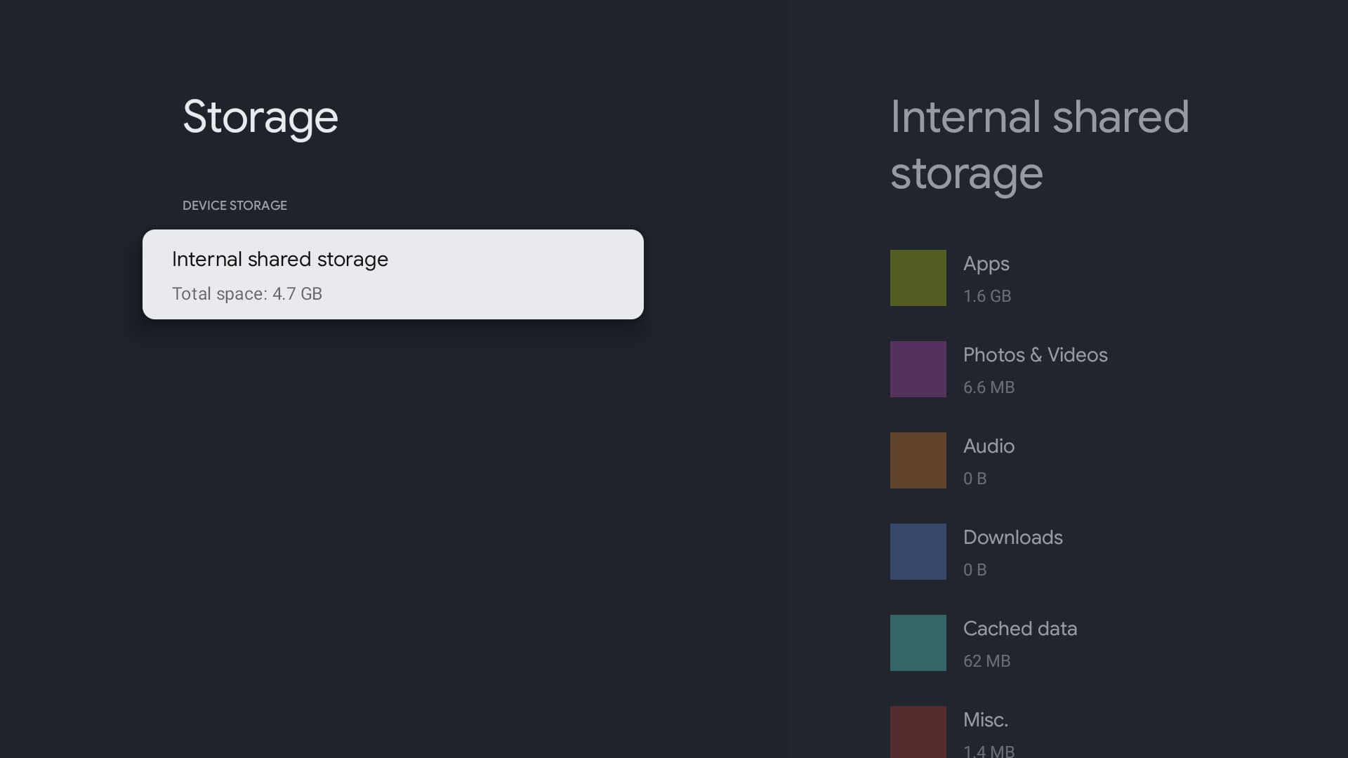 Chromecast with Google TV HD has extra storage available