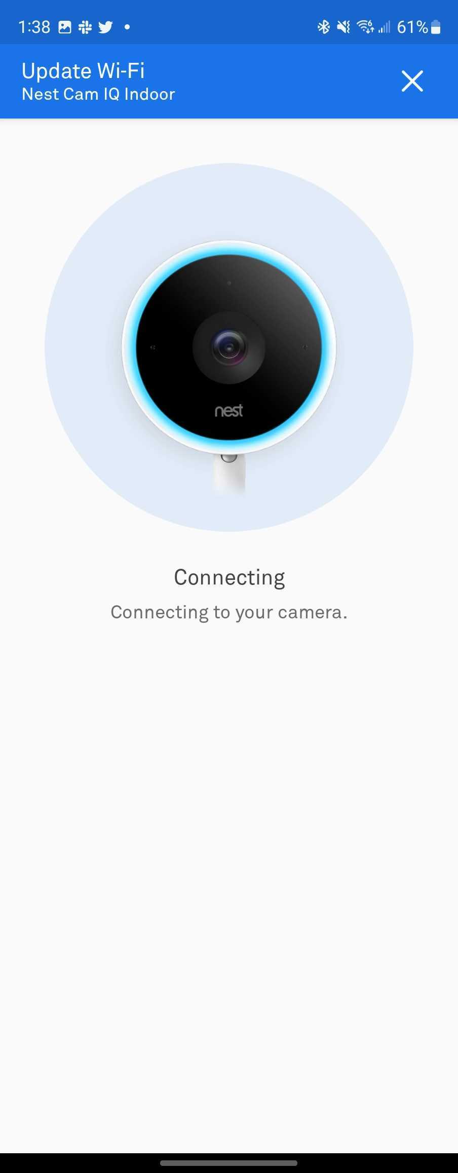 Nest Cam requires a reset to update WiFi details
