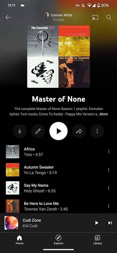 youtube music playlist redesign
