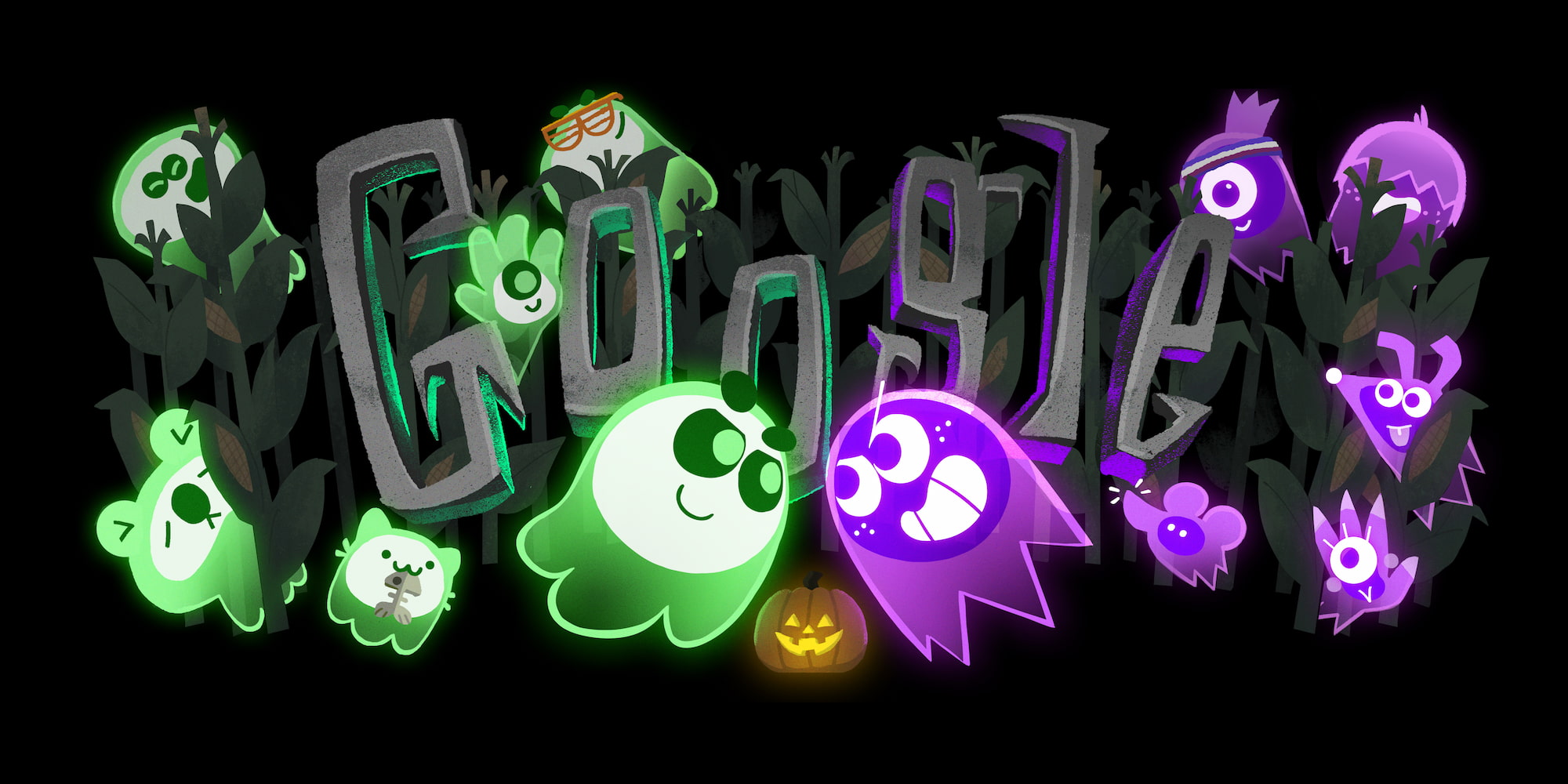 Momo the Cat is back for the 2020 Halloween Google Doodle