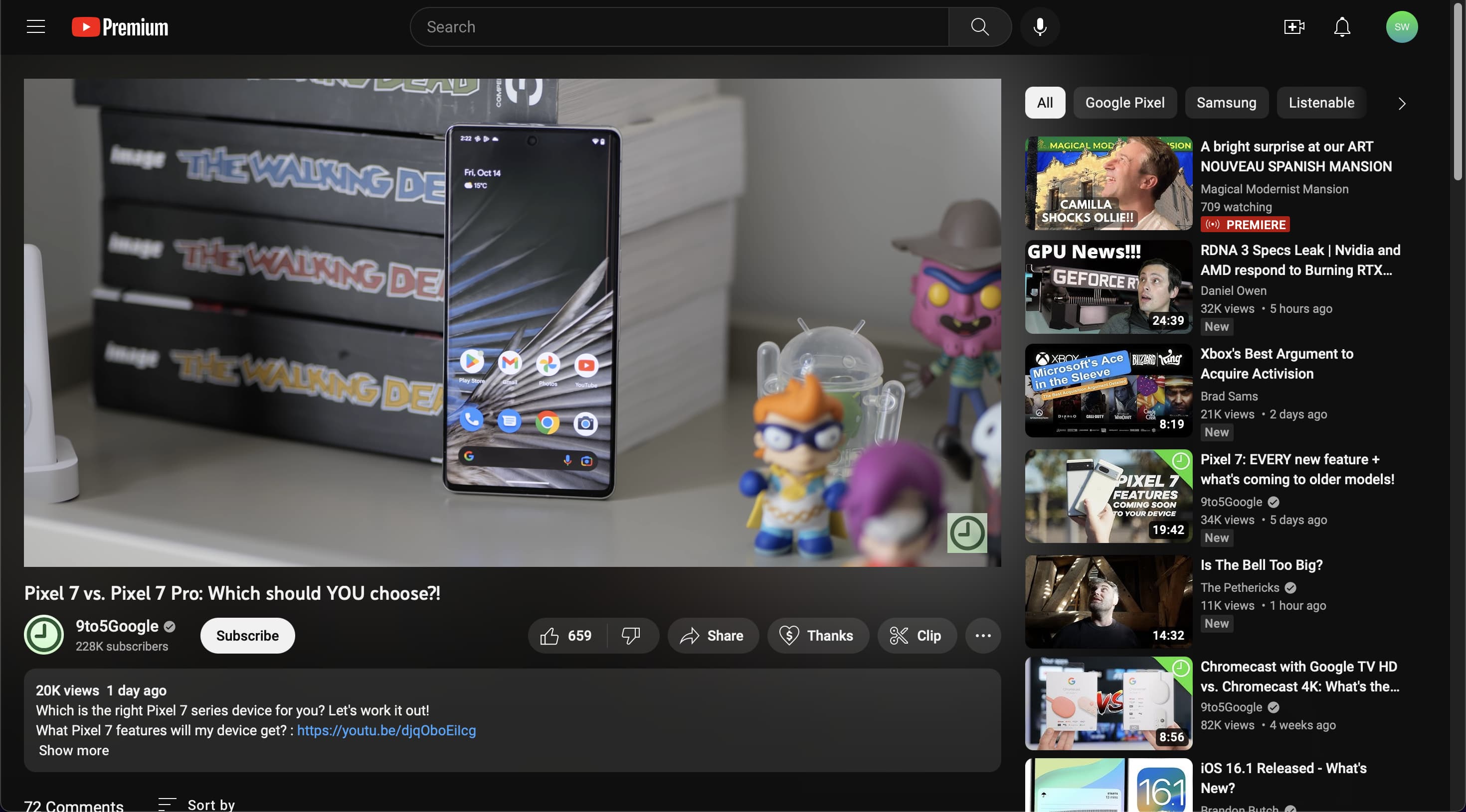 How the new, darker YouTube look compares to the old design