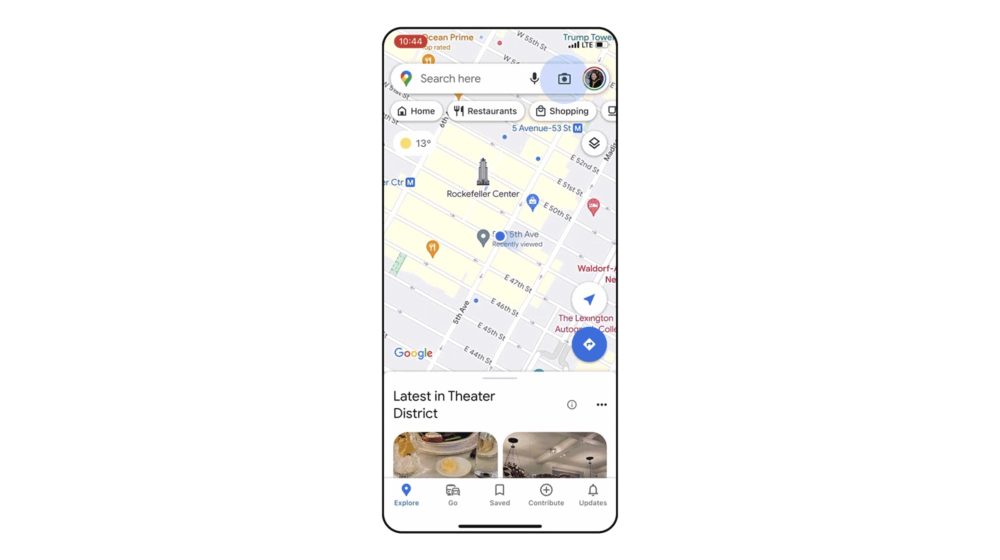 Google Maps Live View search