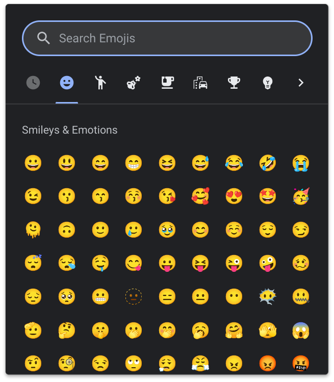 Chromeos Emoji Picker