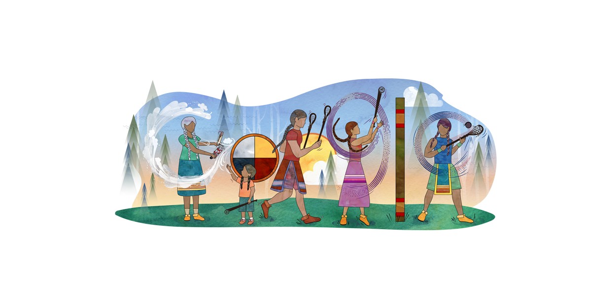 Google Doodle for Indigenous North American stickball