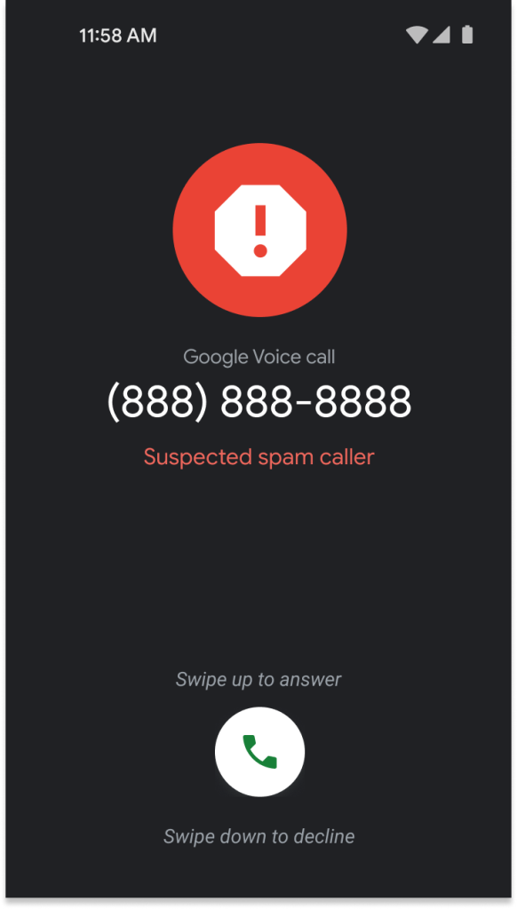 Google Voice spam caller