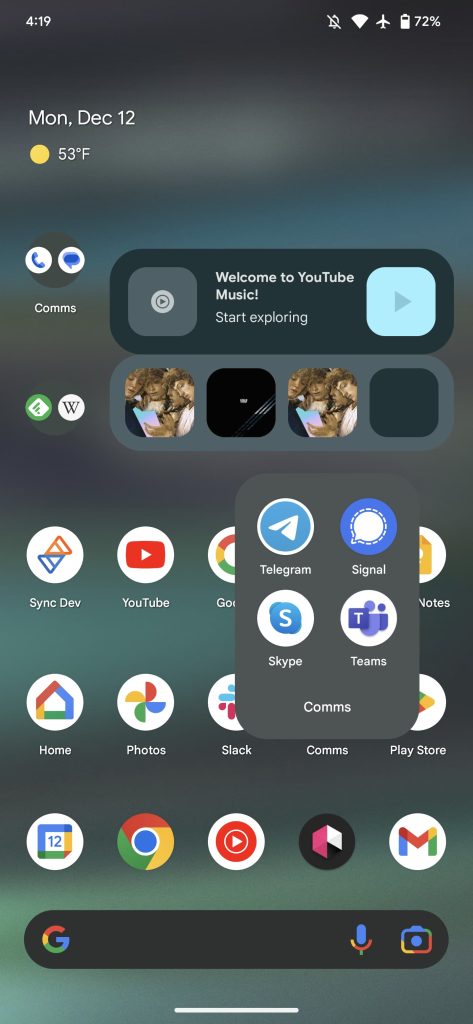 Android 13 QPR2 Pixel Launcher tweaks padding and density