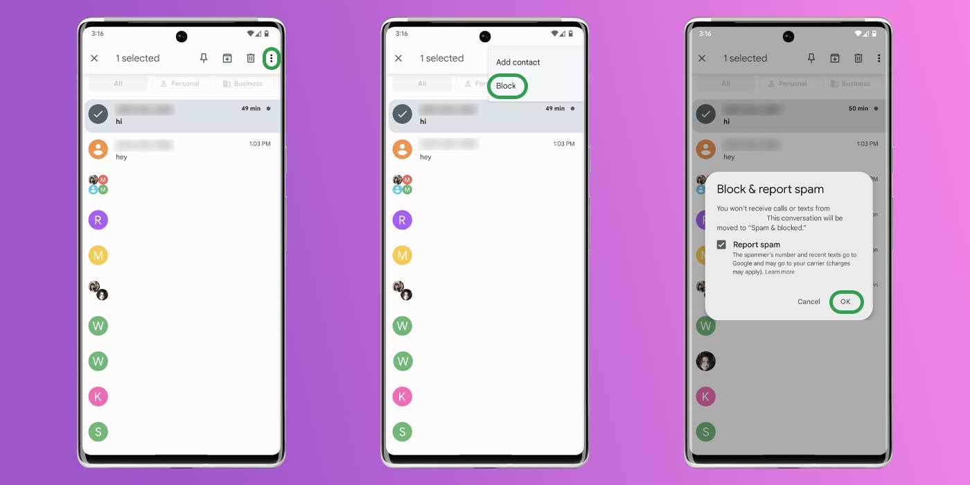 Message 4 Block How to block any number in Google Messages on Android