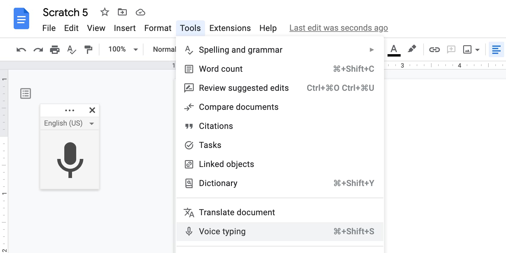 Google Docs voice typing getting more accurate and expanded browser support