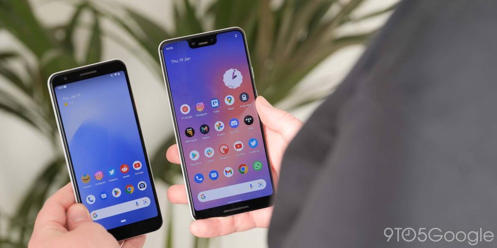 pixel 3a and 3 XL displays