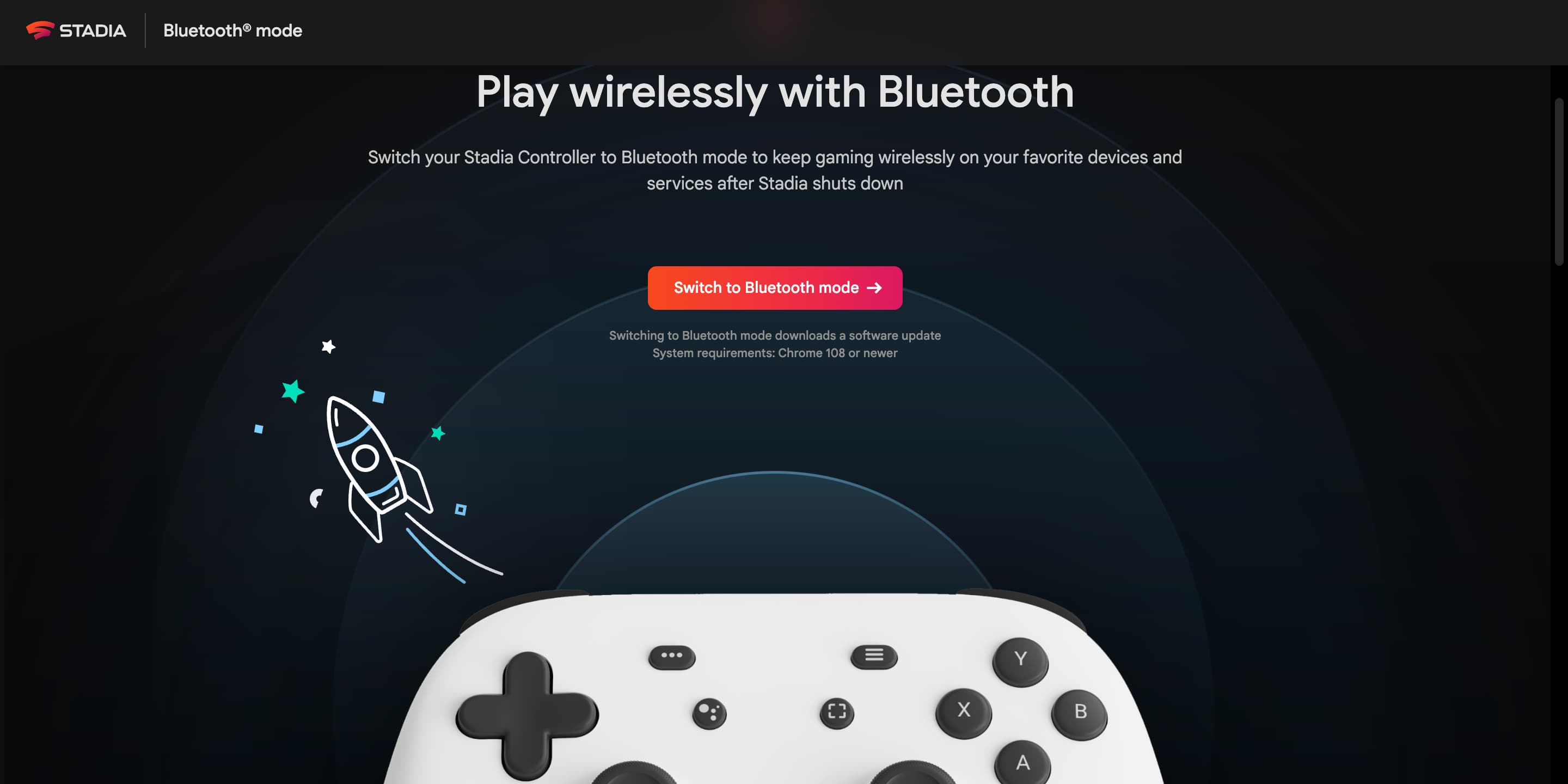 Google releases Stadia Controller update to enable Bluetooth