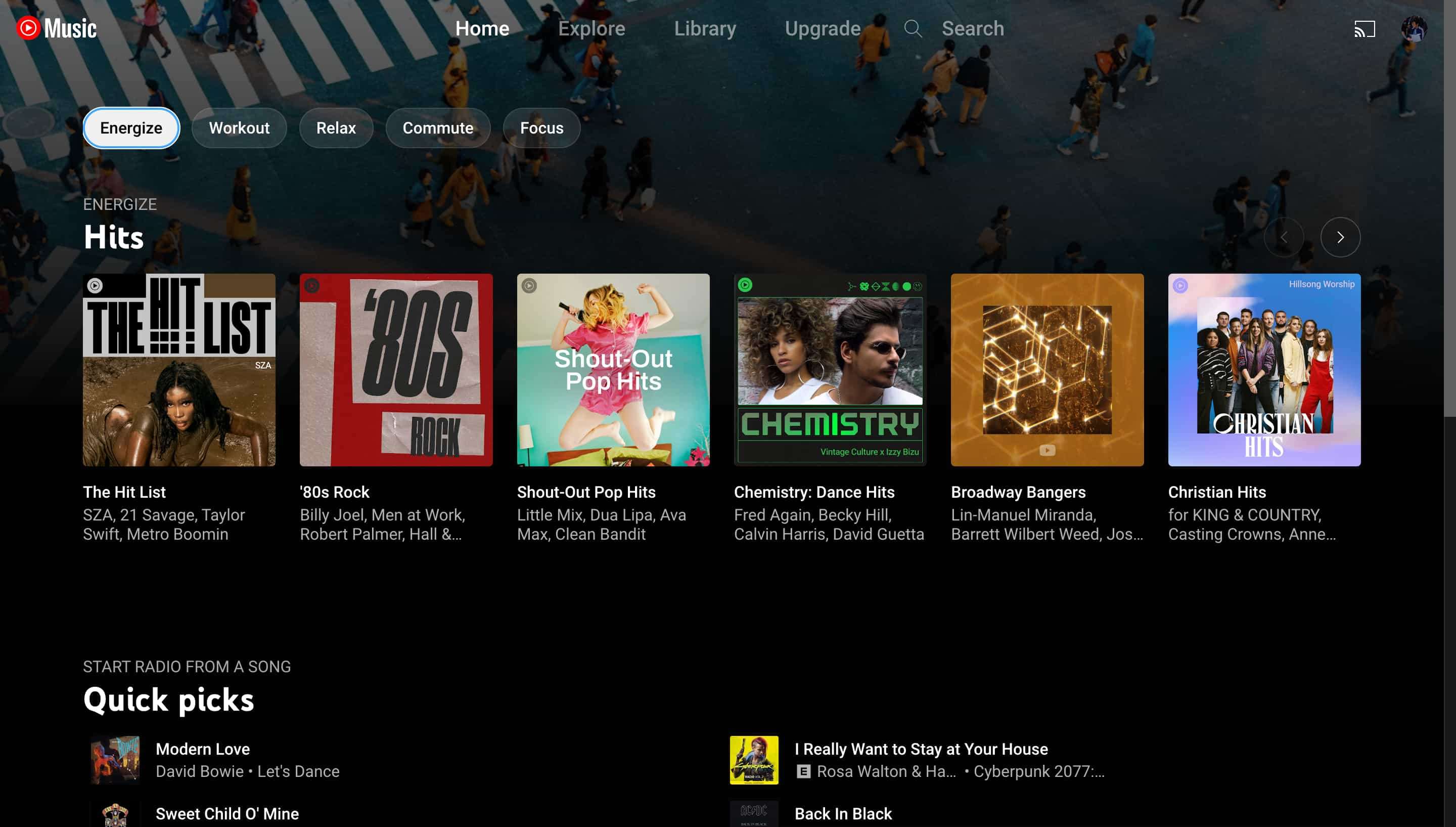 YouTube Music brings mood filters to the web