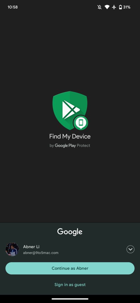 Find My Device redesign