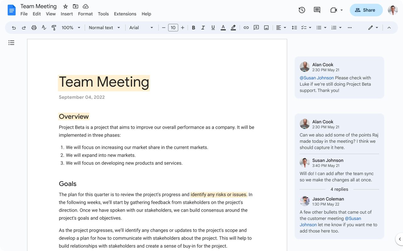 Google Docs rolling out more customizable table of contents