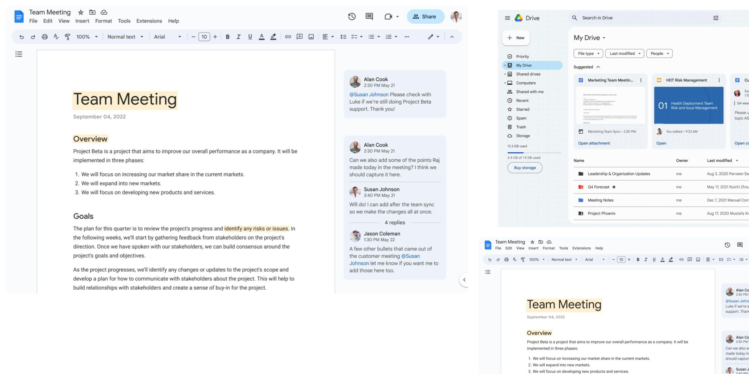 Google Drive and Docs websites getting Material You redesign