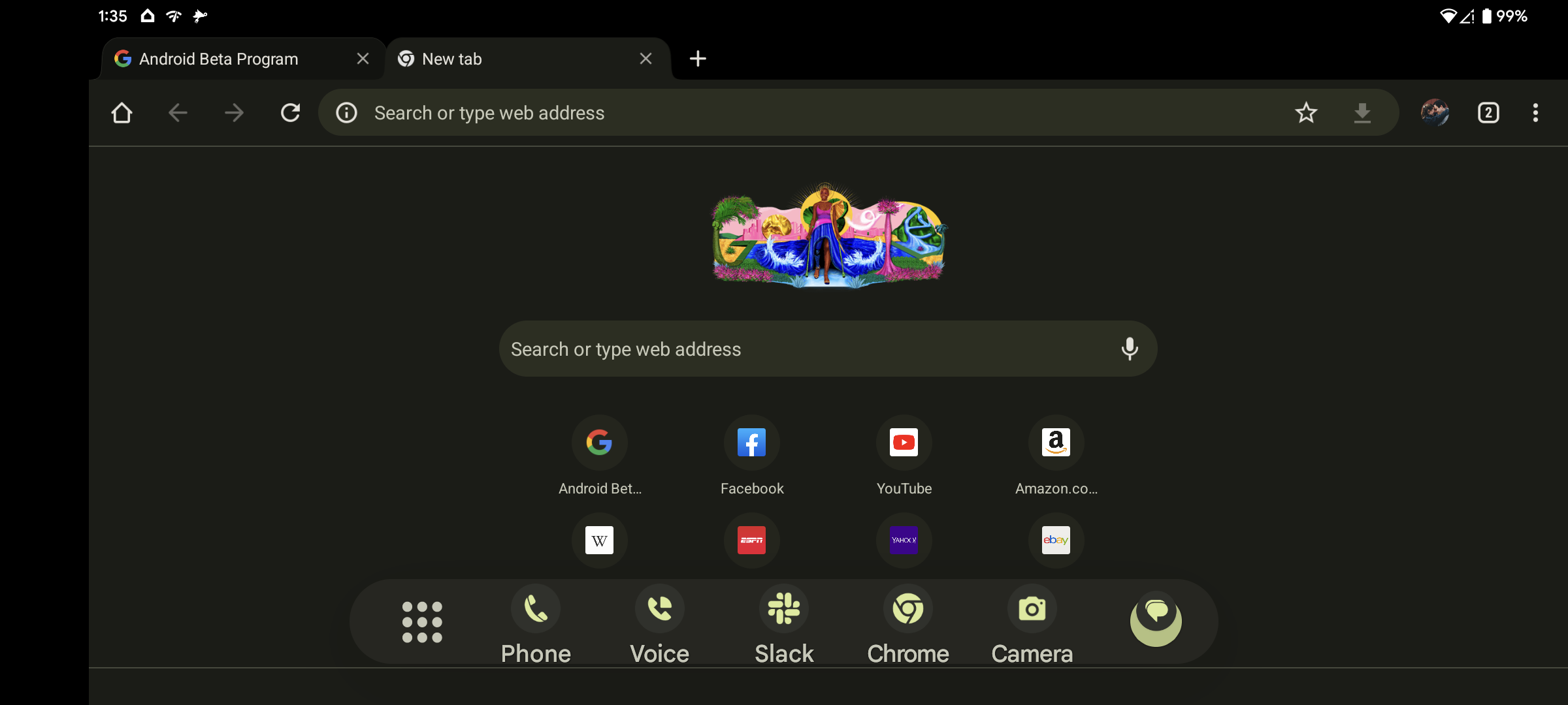 Android 14 DP1: Taskbar for tablets adds text labels to app icons