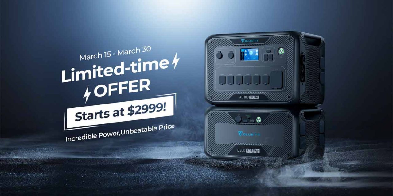 BLUETTI’s AC300 home battery backup bundle sale could save you from potential blackouts, up to $1000+ off