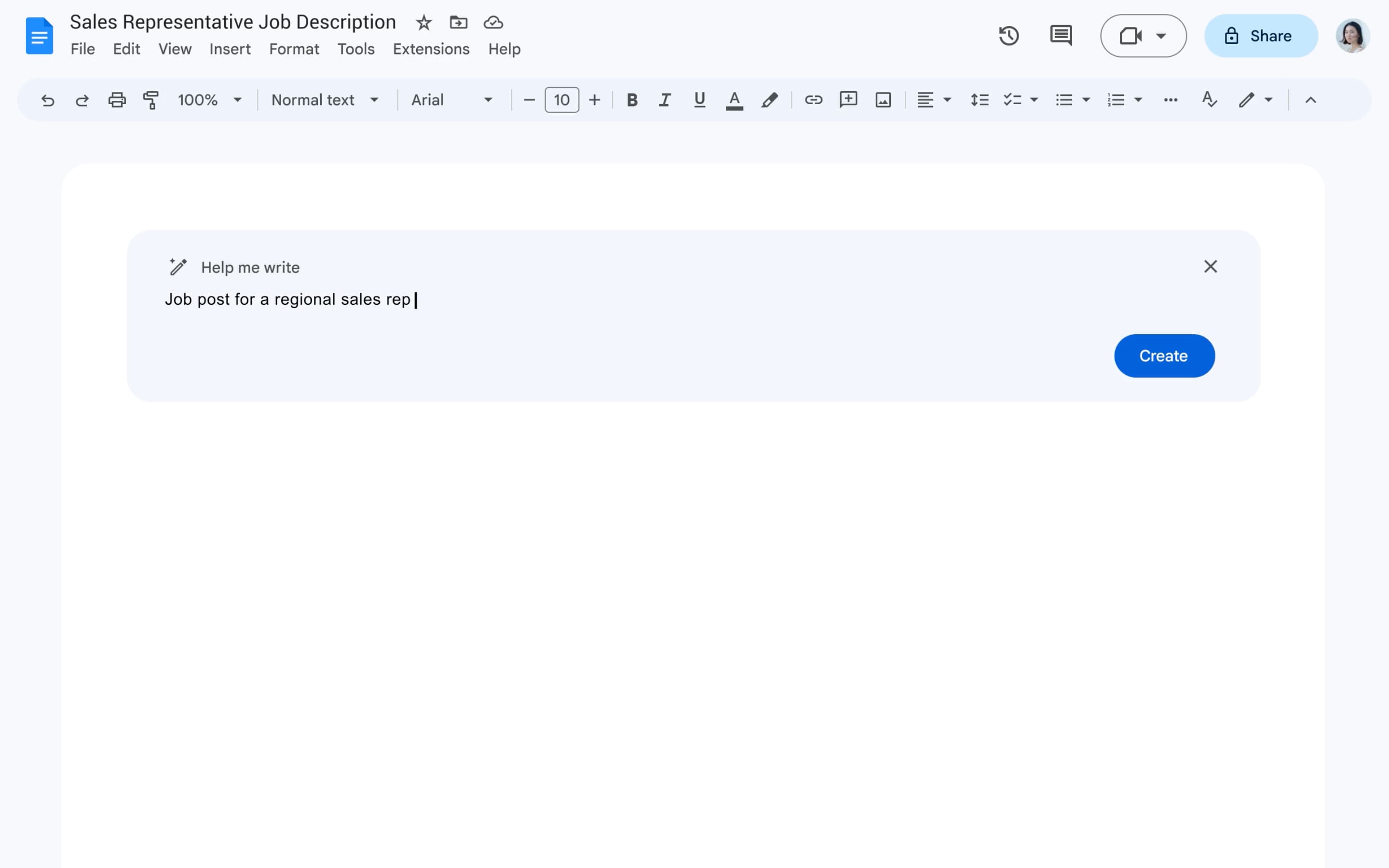 Gmail Docs AI testing