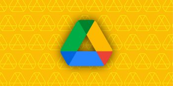 Google Drive logo on a yellow background