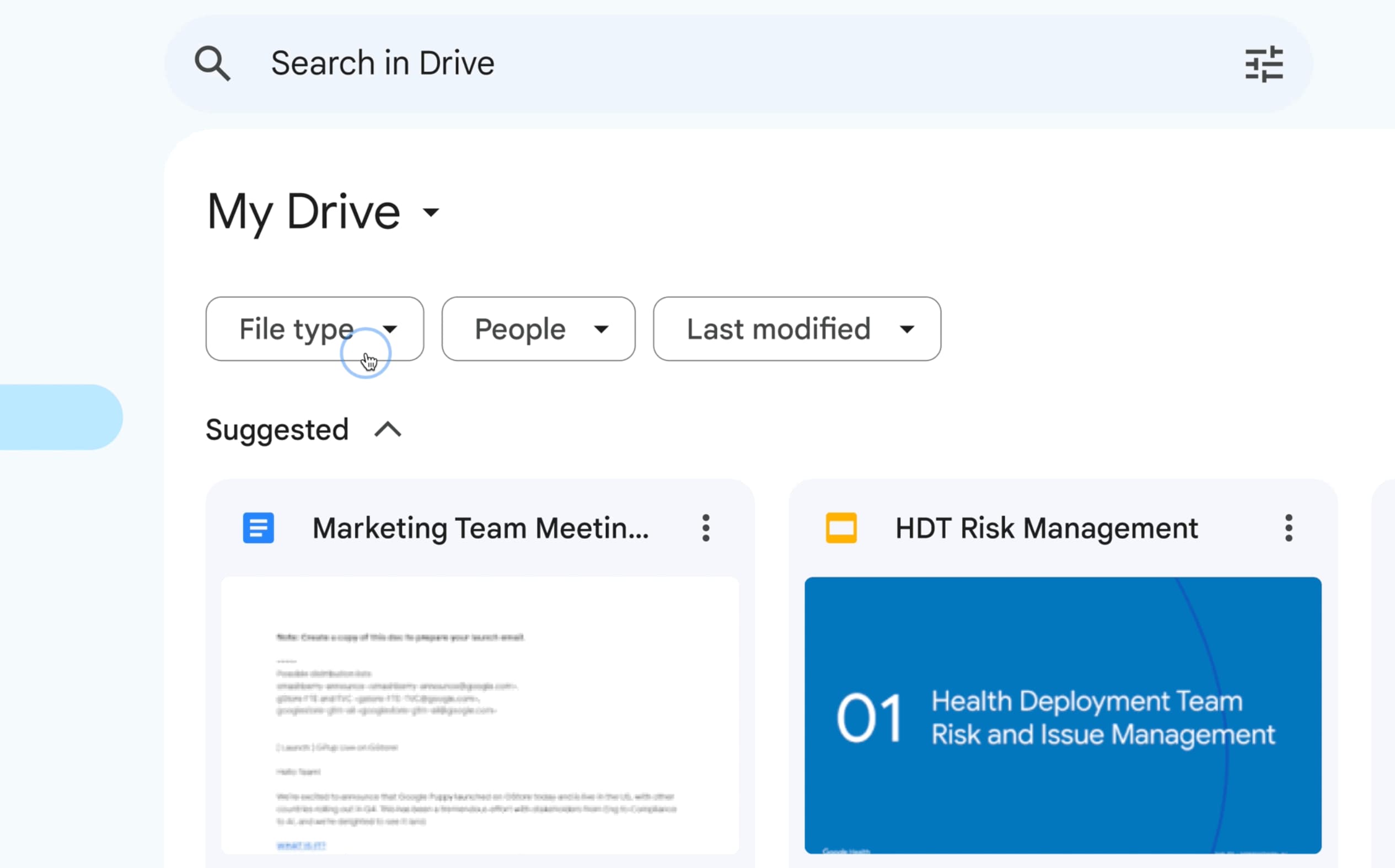 Google Drive rolling out search filters on the web