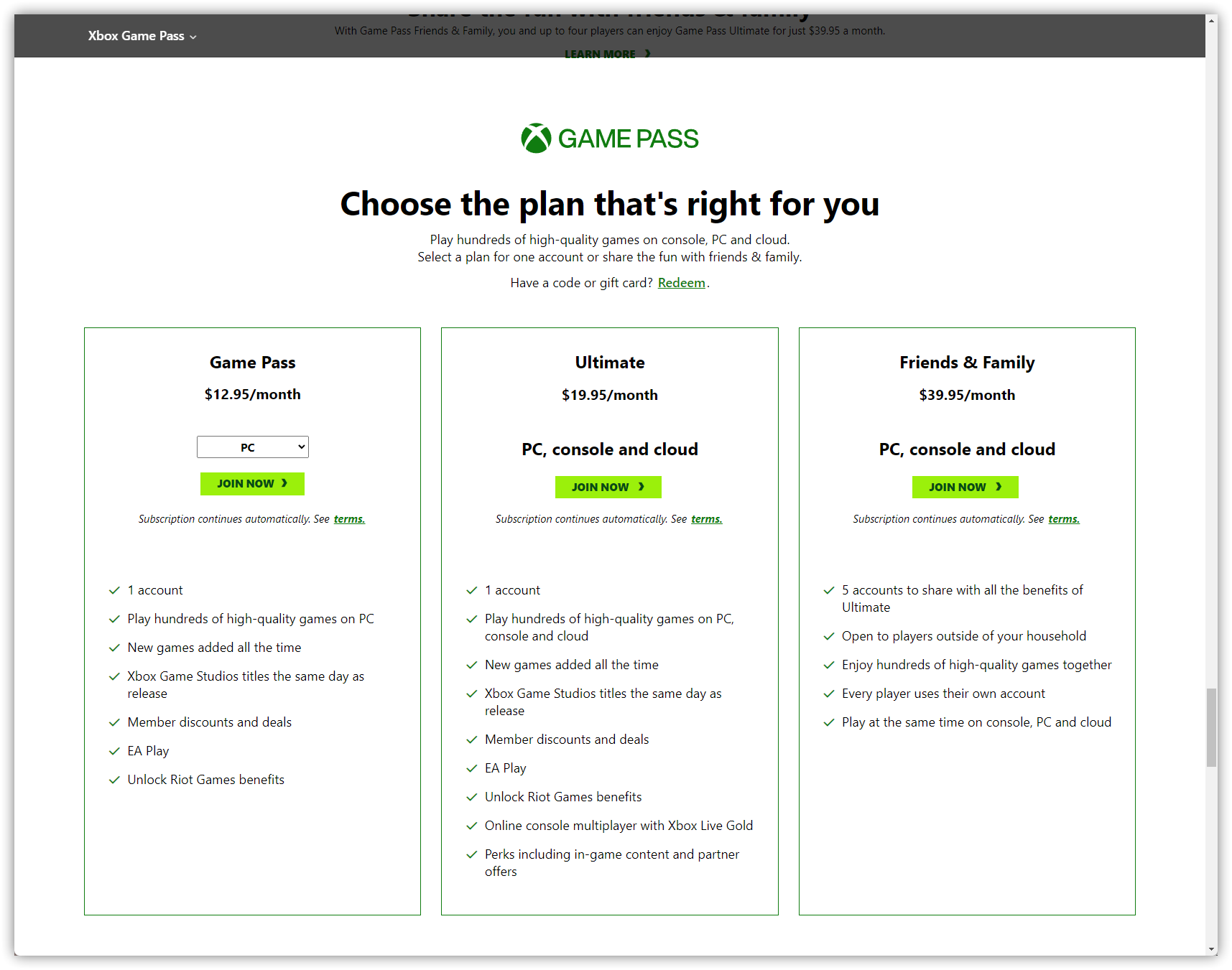 Xbox Game Pass Friends and Family plan expands to new region