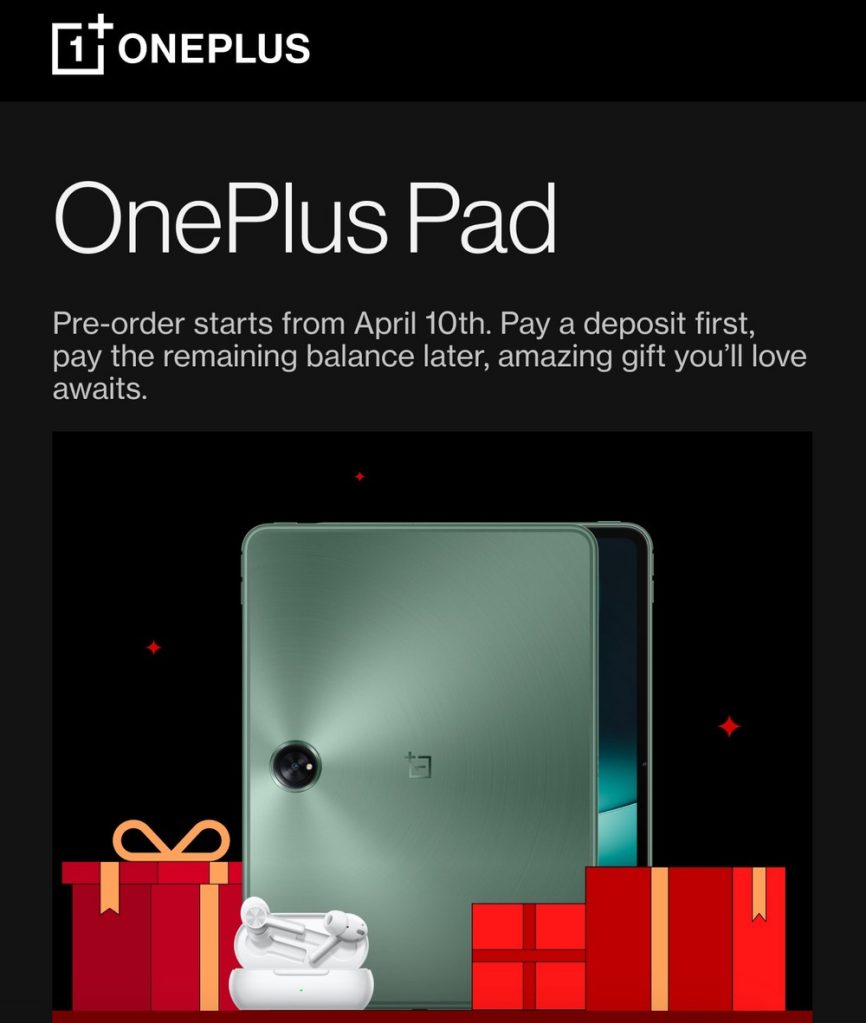 OnePlus Pad will be up for pre-order on April 10