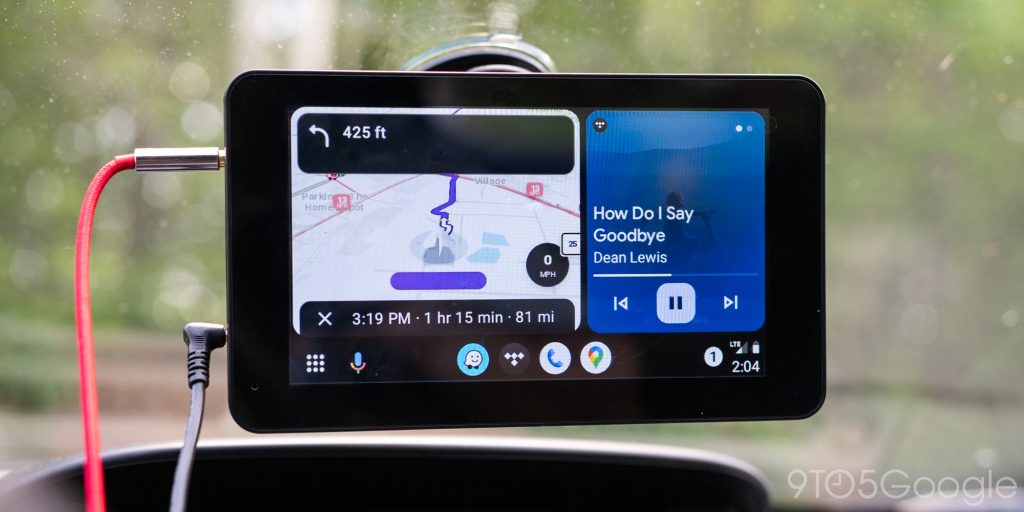 waze android auto dashboard view