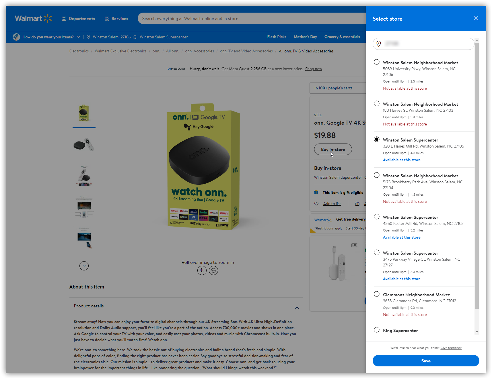 Walmart Will Show You Where Its Google TV Dongle Is In Stock Walmart Will Show You Where Its Google Tv Dongle Is In Stock