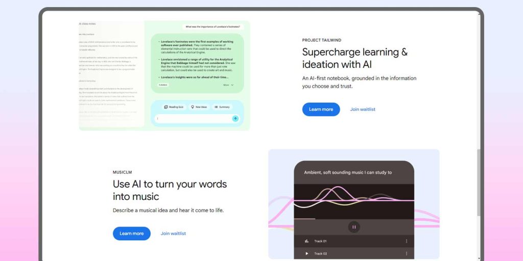 google sign up labs AI