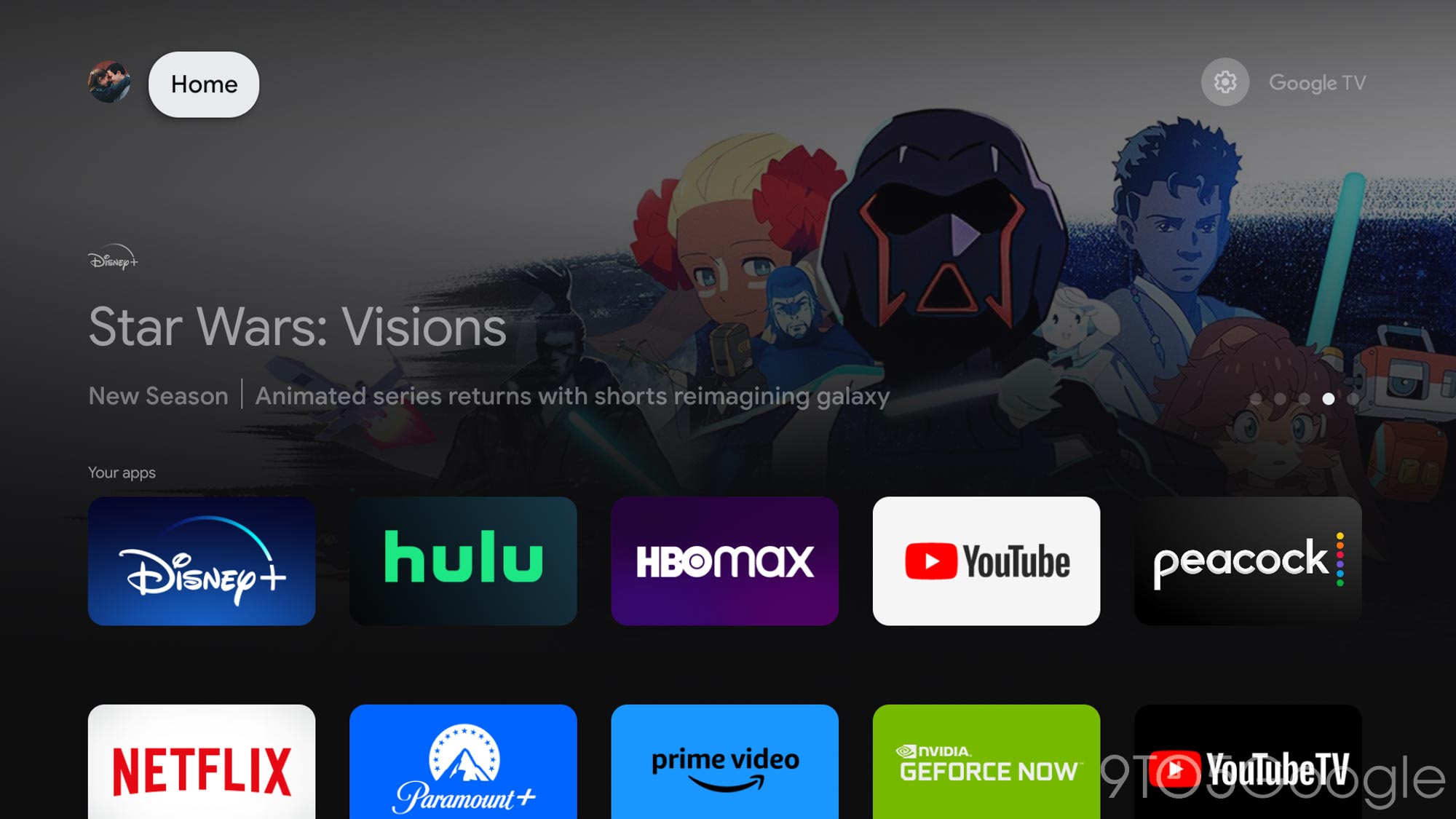 Google TV redesigns its 'Apps Only' homescreen