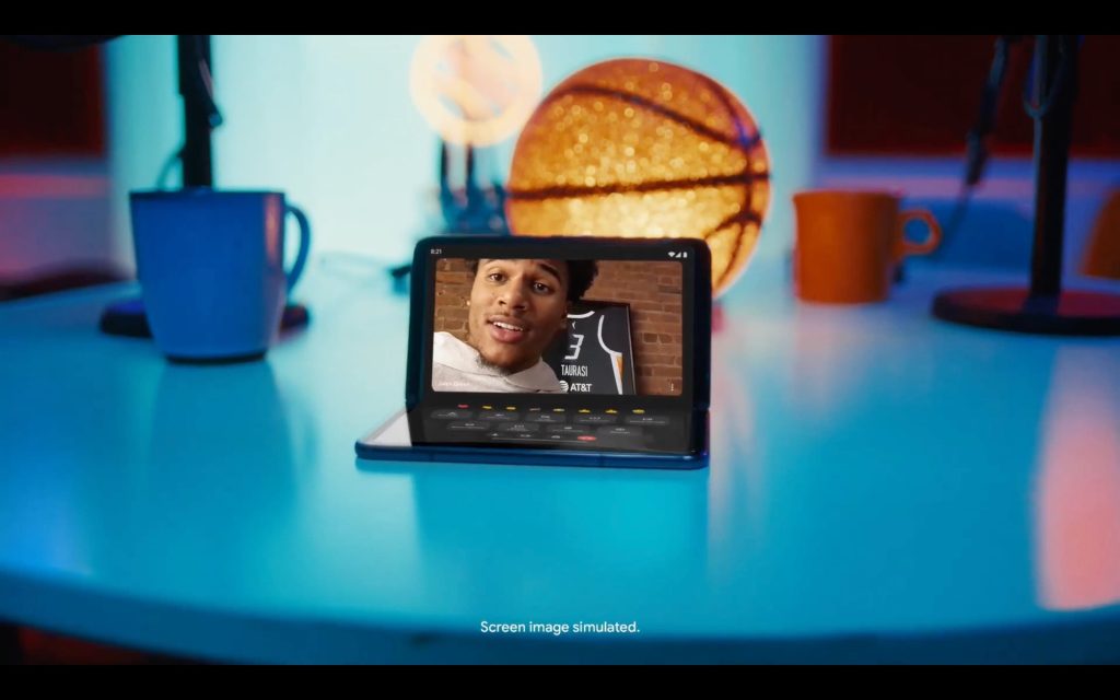 Pixel Fold NBA ad