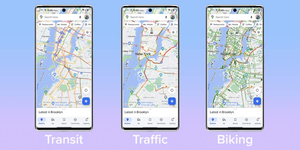 How to use each of the many layers in Google Maps