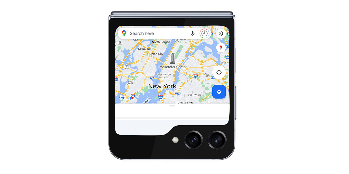 Maquette Google Maps Galaxy Z Flip 5