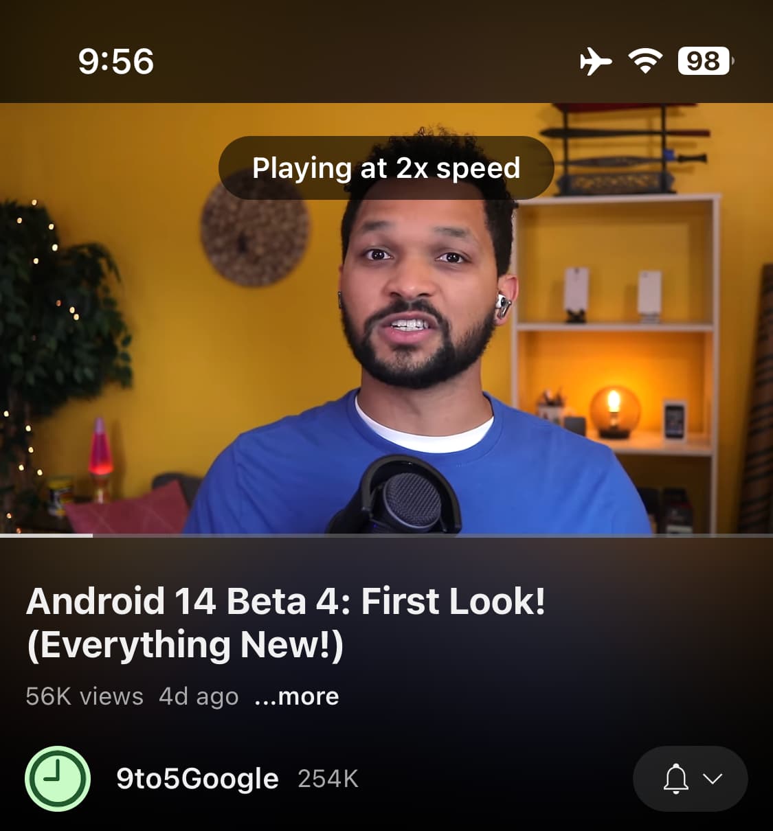 YouTube Testing Gesture That Lets You Quickly 2x Playback Speed