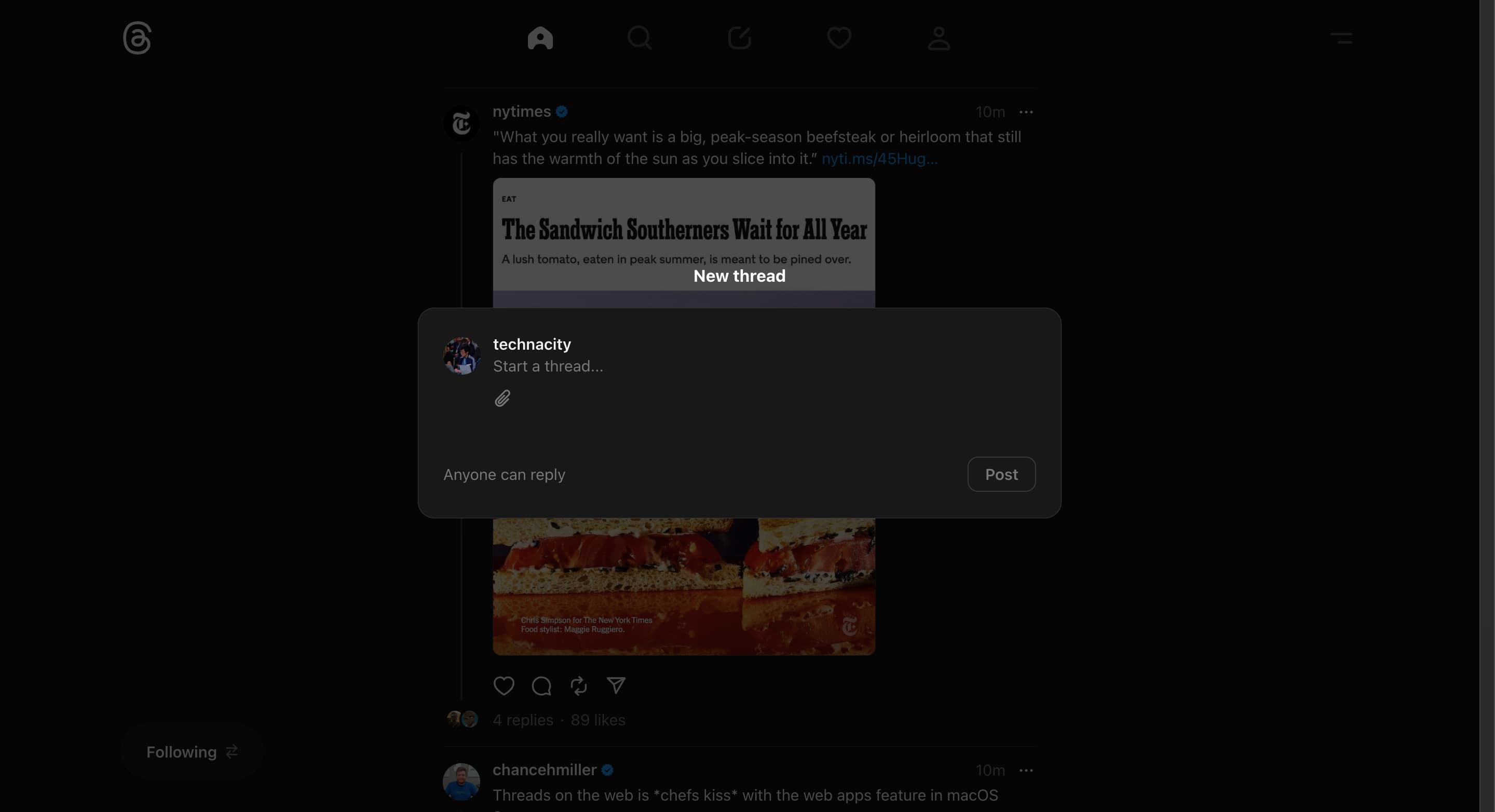 Threads on the web widely rolling out