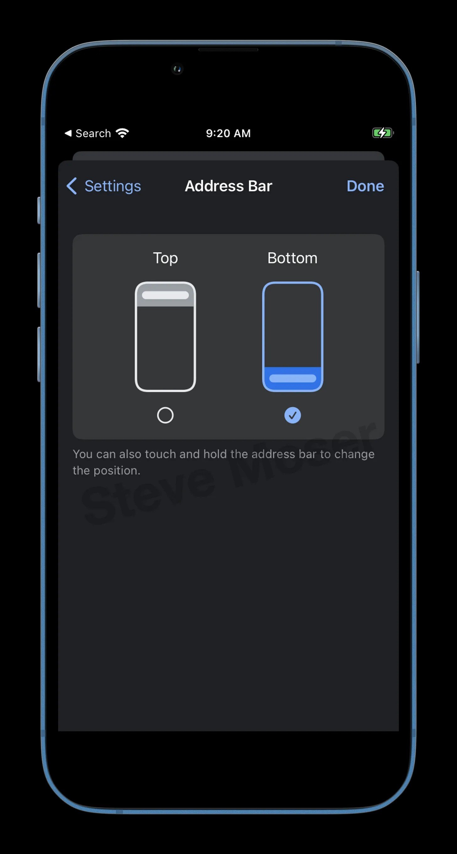 Ios Tooltip Bottom Google Chrome revives bottom address bar on iPhone