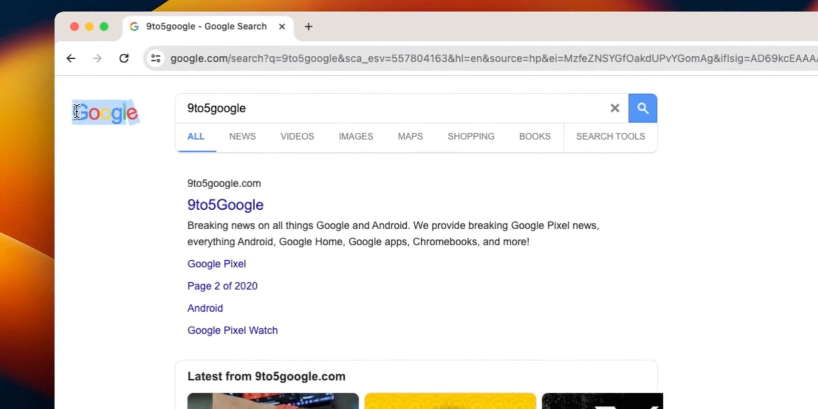 No, Google no está probando un nuevo logotipo.
