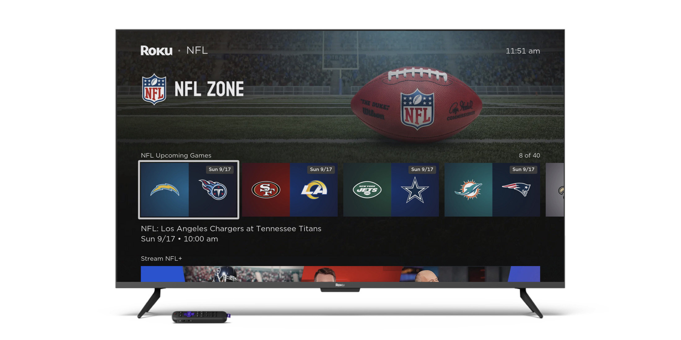Roku launches NFL Zone without Sunday Ticket support
