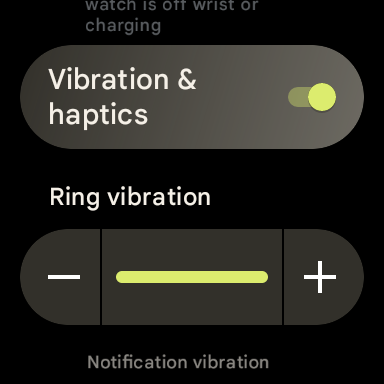 Pixel Watch 2 lets you change vibration intensity