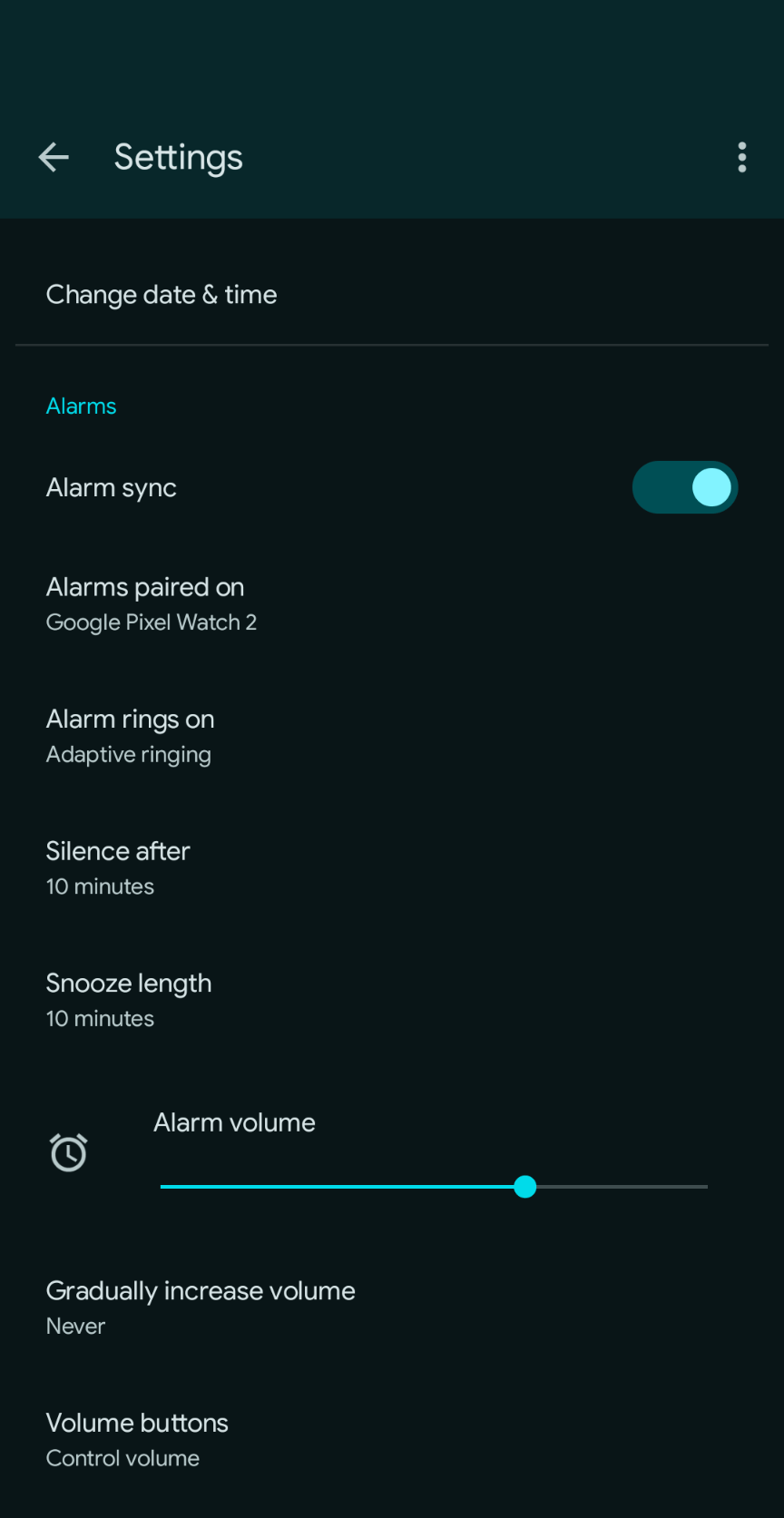 Google Clock 7.6 centers the time, preps Pixel Watch alarm sync