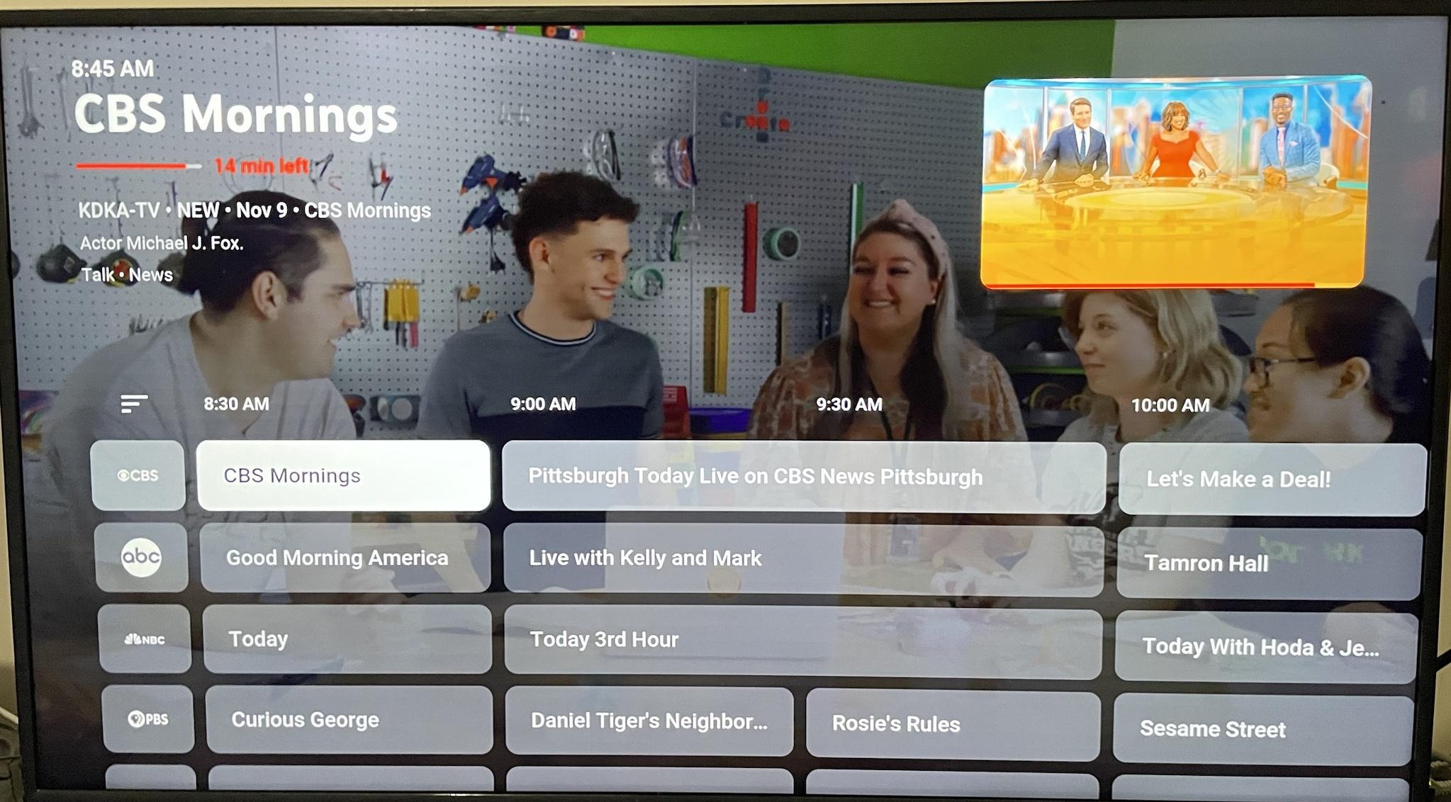 YouTube TV app for Roku now has a clock in the live guide