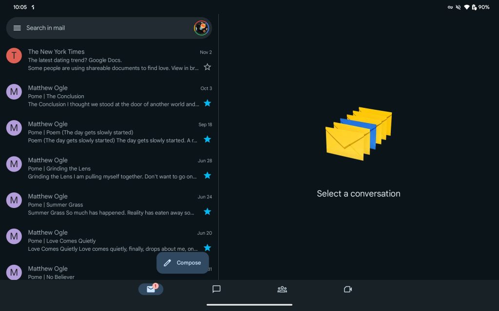 Gmail rolls out navigation rail on Android tablets [U]