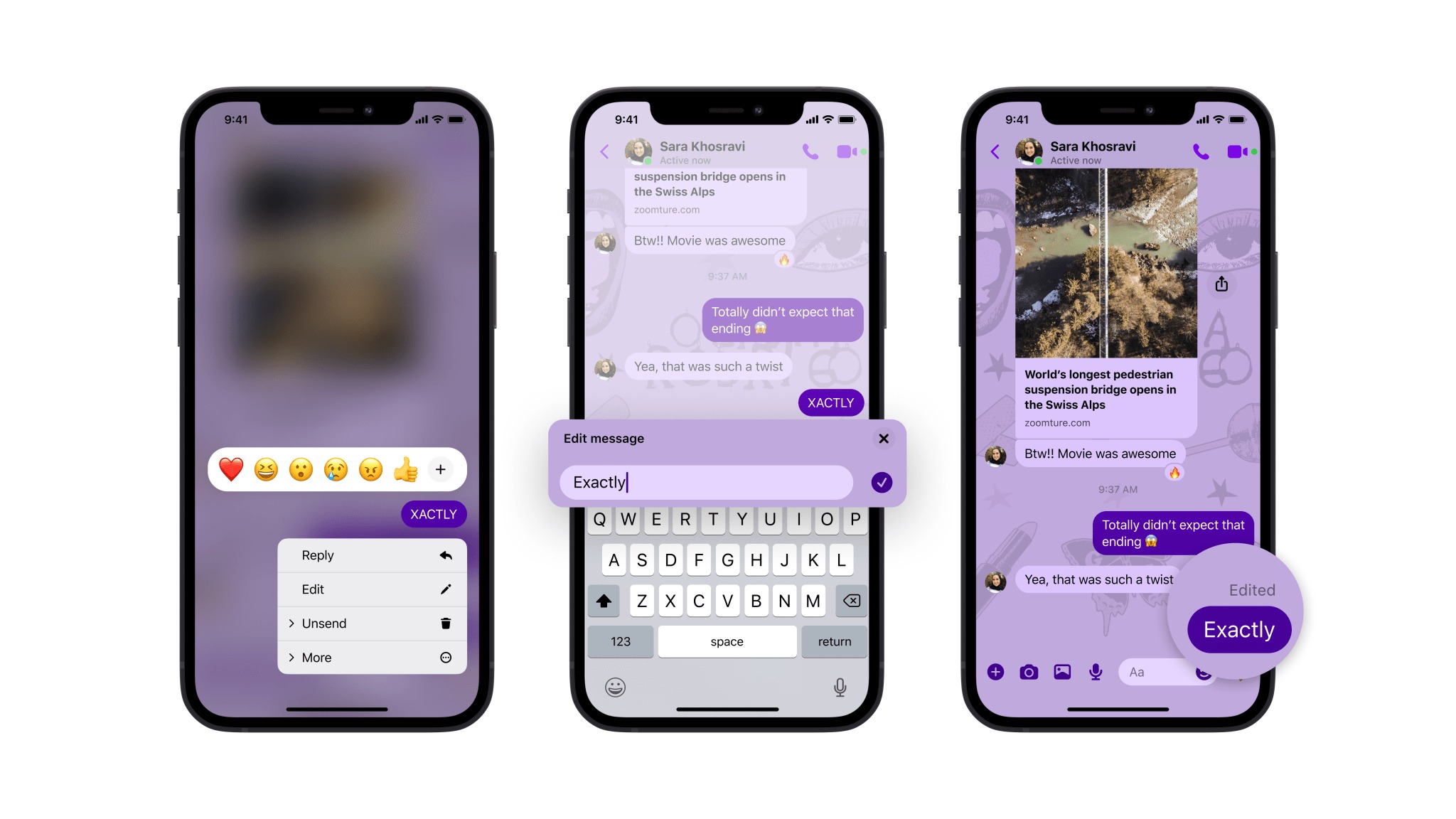 Facebook Messenger adds encryption, message editing