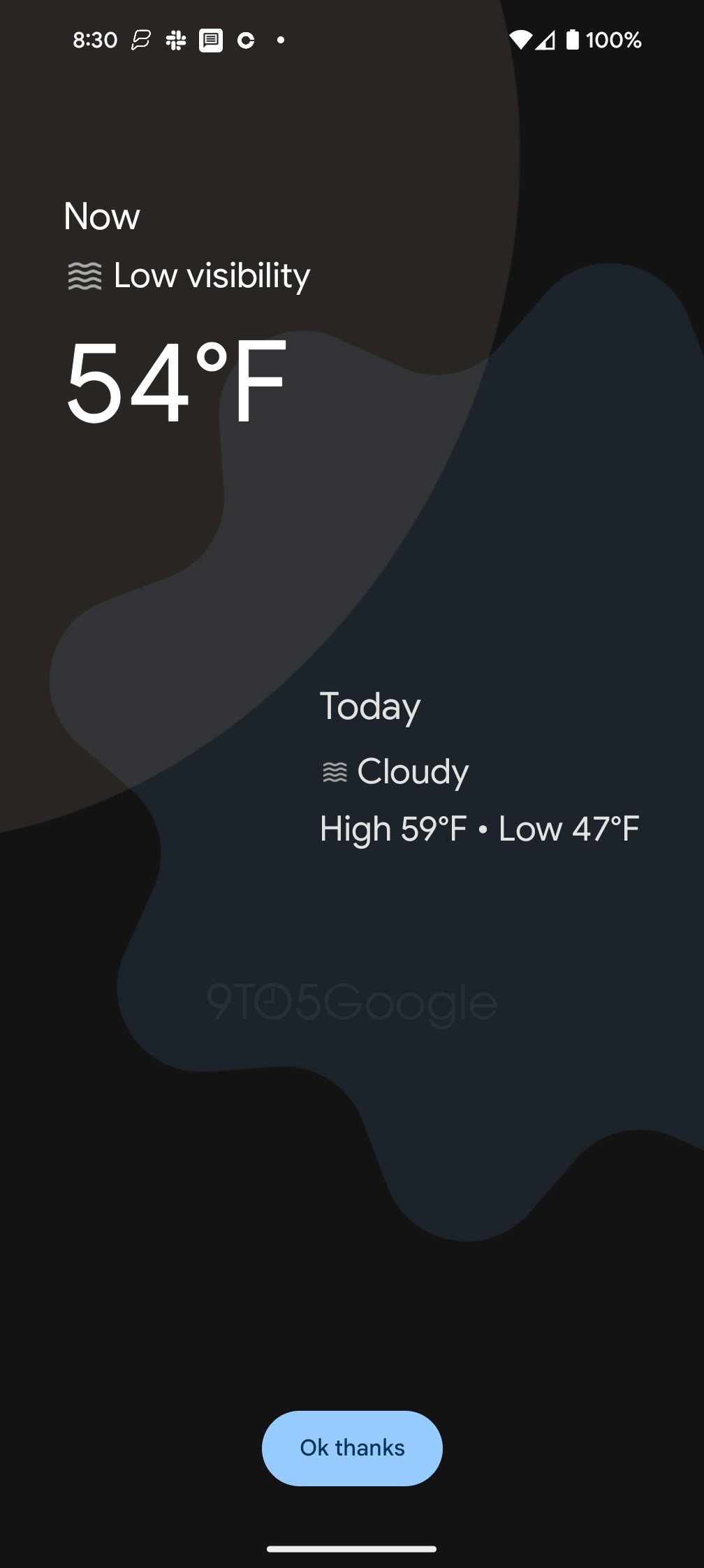 Google Clock alarms get redesigned weather forecast on Pixel