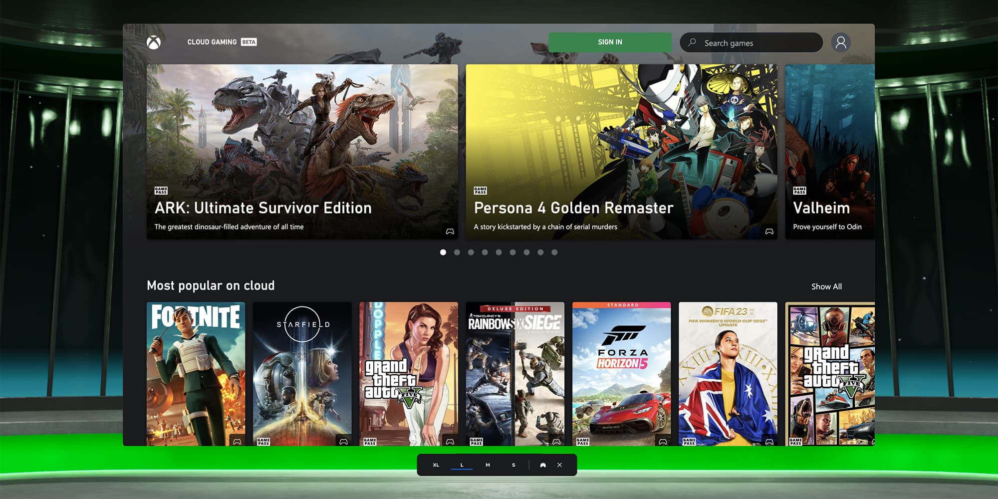 Xbox Cloud Gaming, Software