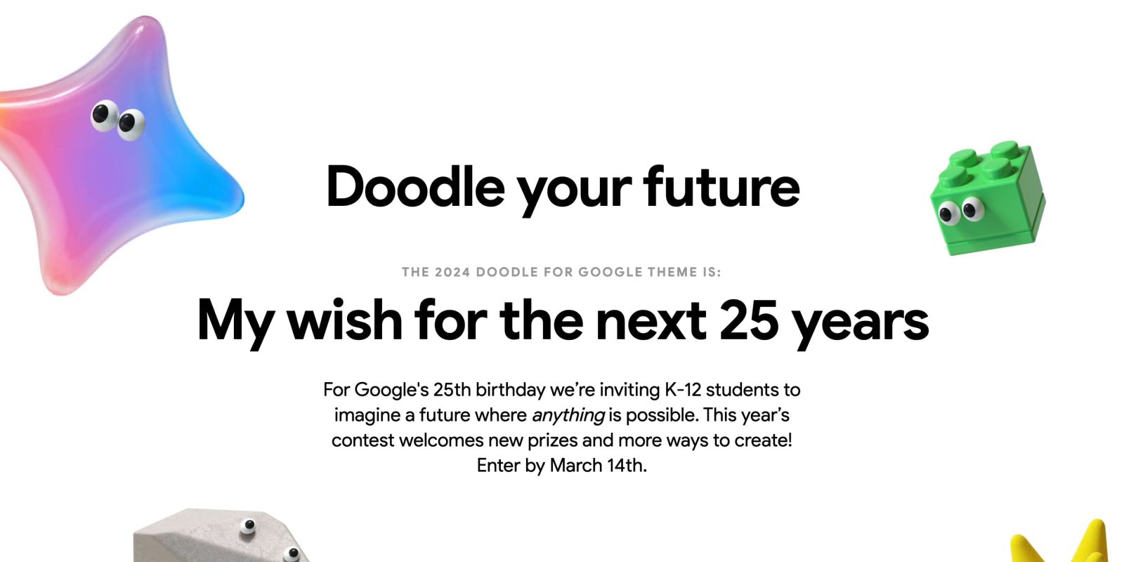 Doodle for Google 2024 opens 'My wish for the next 25 years'