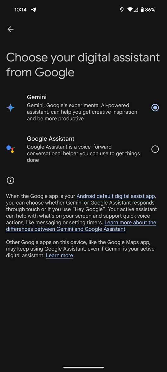 How to switch back to Google Assistant from Gemini