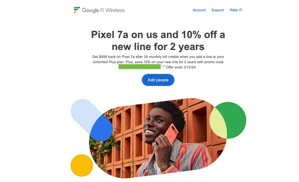 Google Fi 10% off