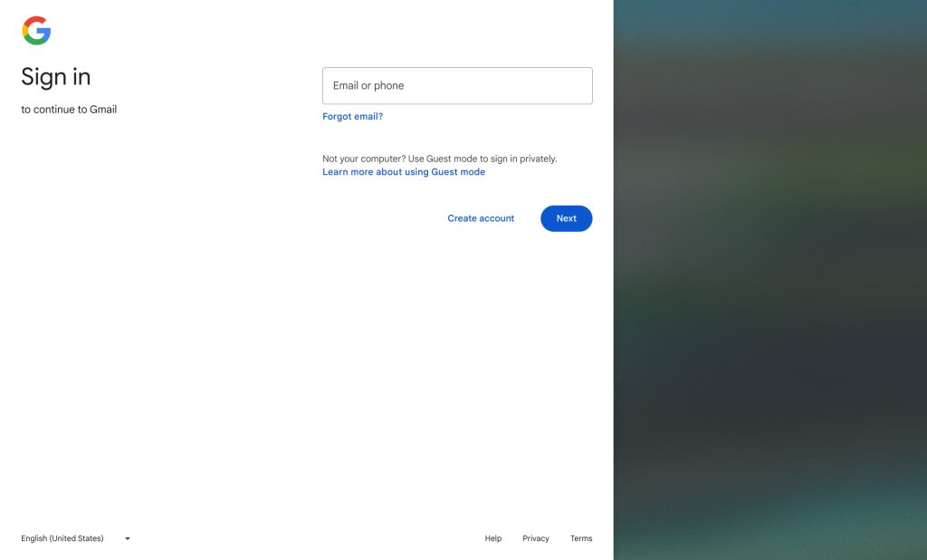Google sign-in redesign