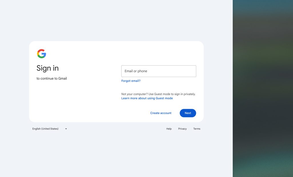 Google sign-in redesign