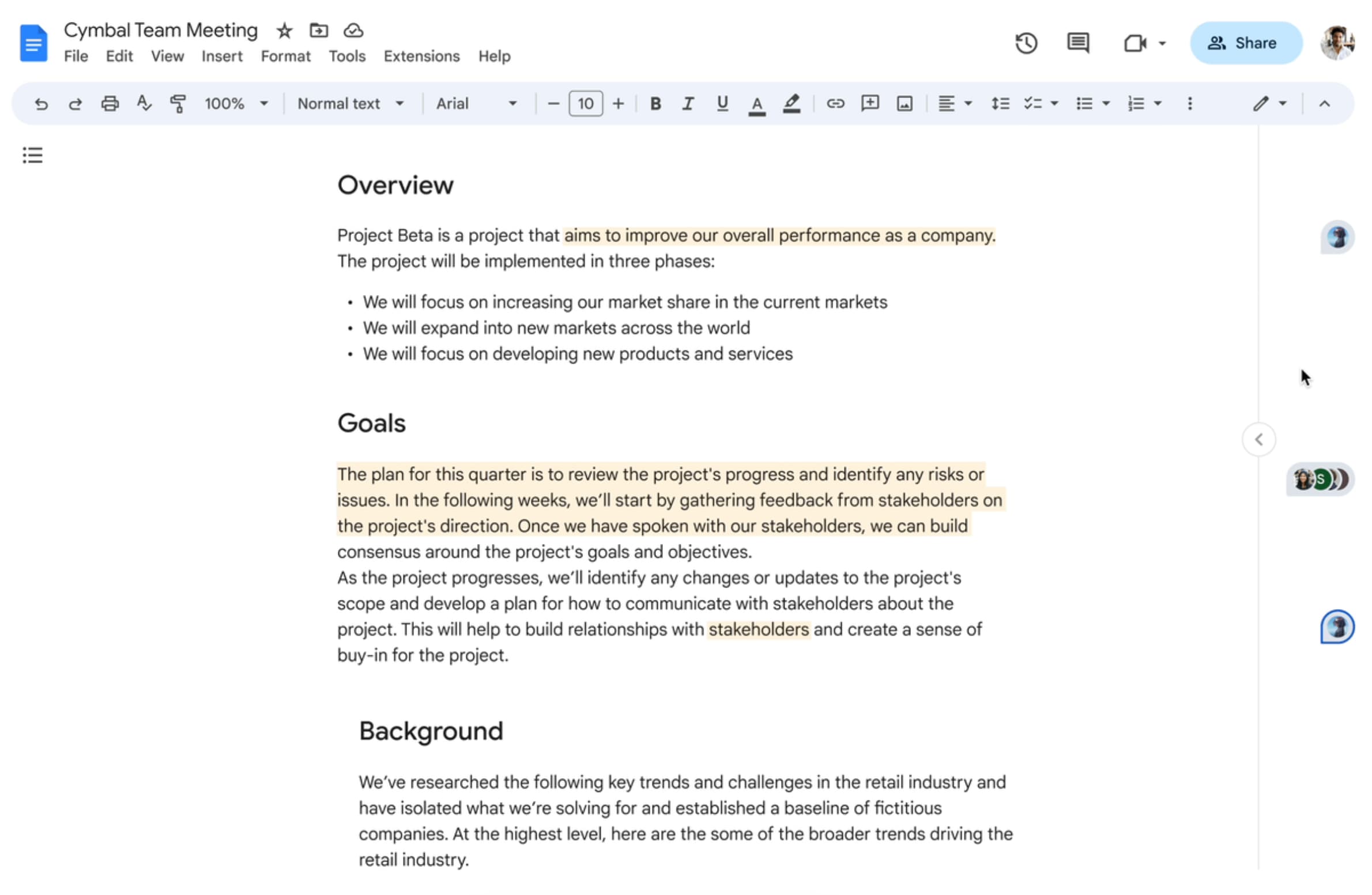 Google Docs comment redesign